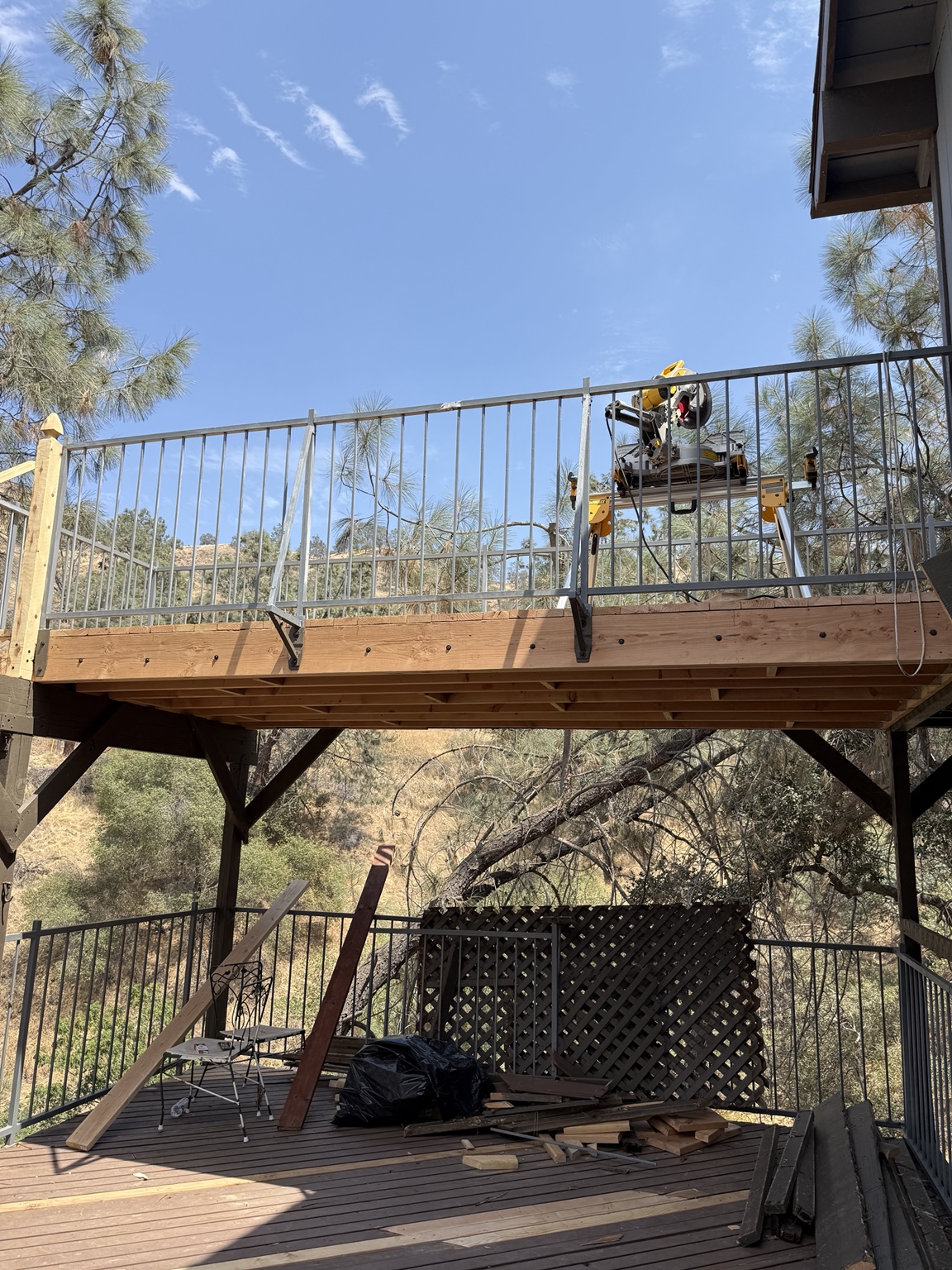 Deck Rebuild — New Frame from Above