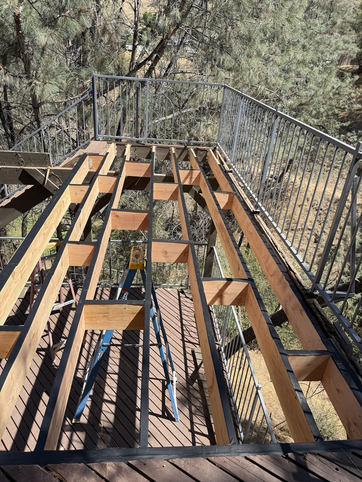 Deck Rebuild — Underside with New Boards