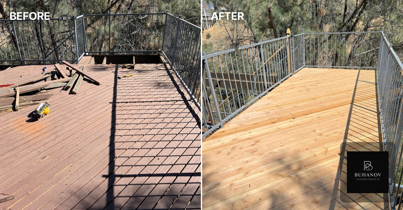 Deck Repair — Lower Deck Board Replacement
