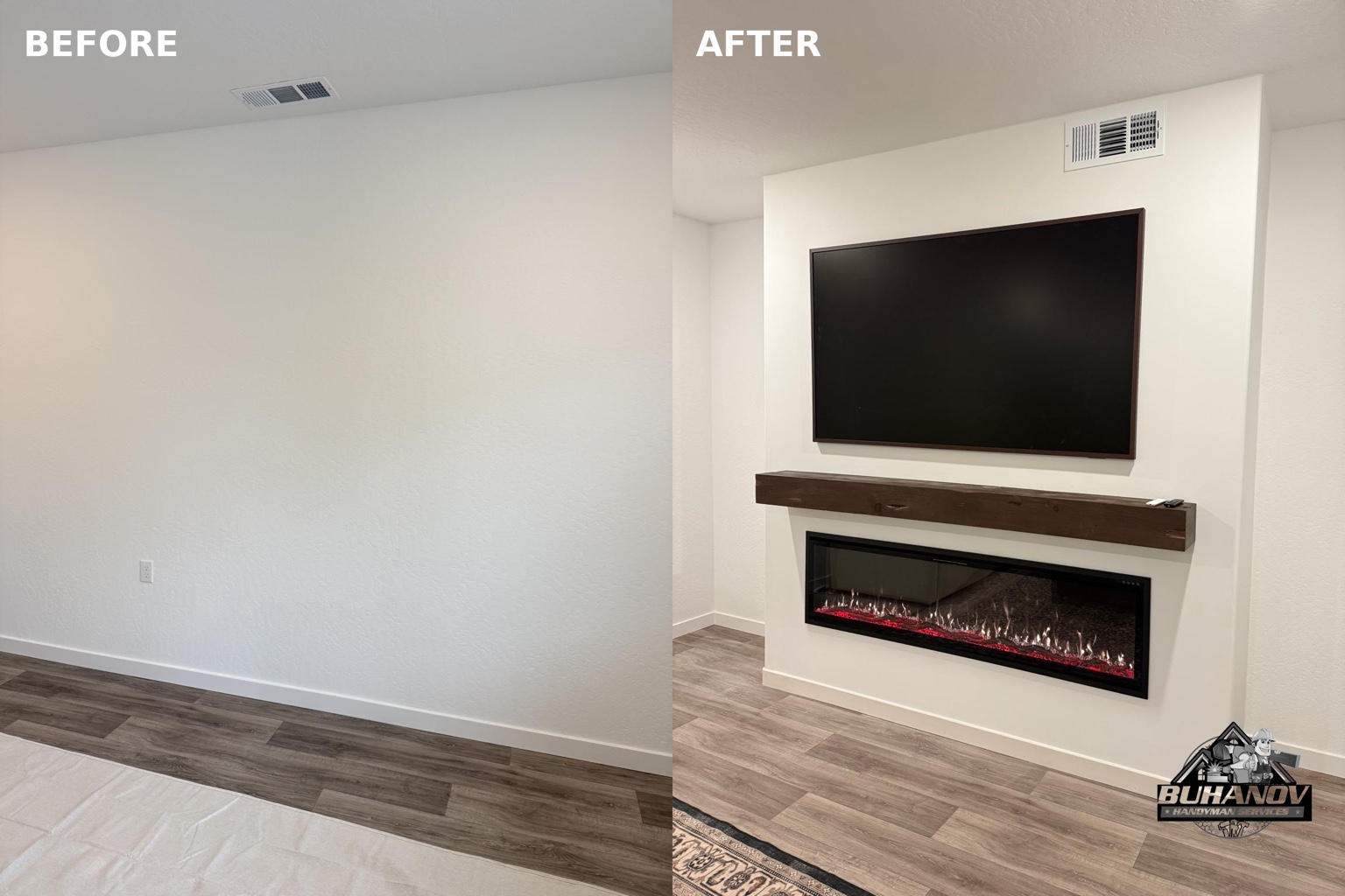 Accent Wall & Fireplace Feature 1